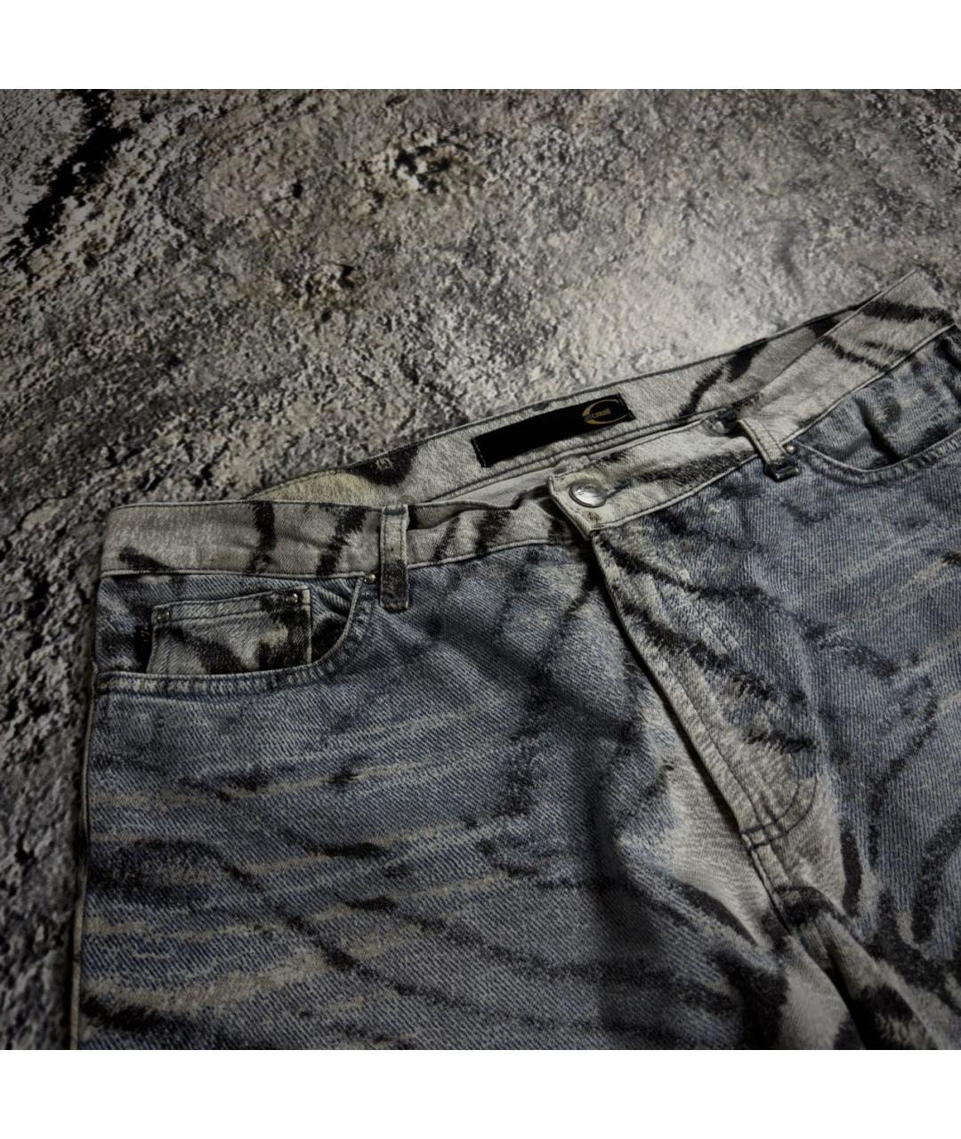 JUST CAVALLI Голубые хлопковые джинсы, фото 4