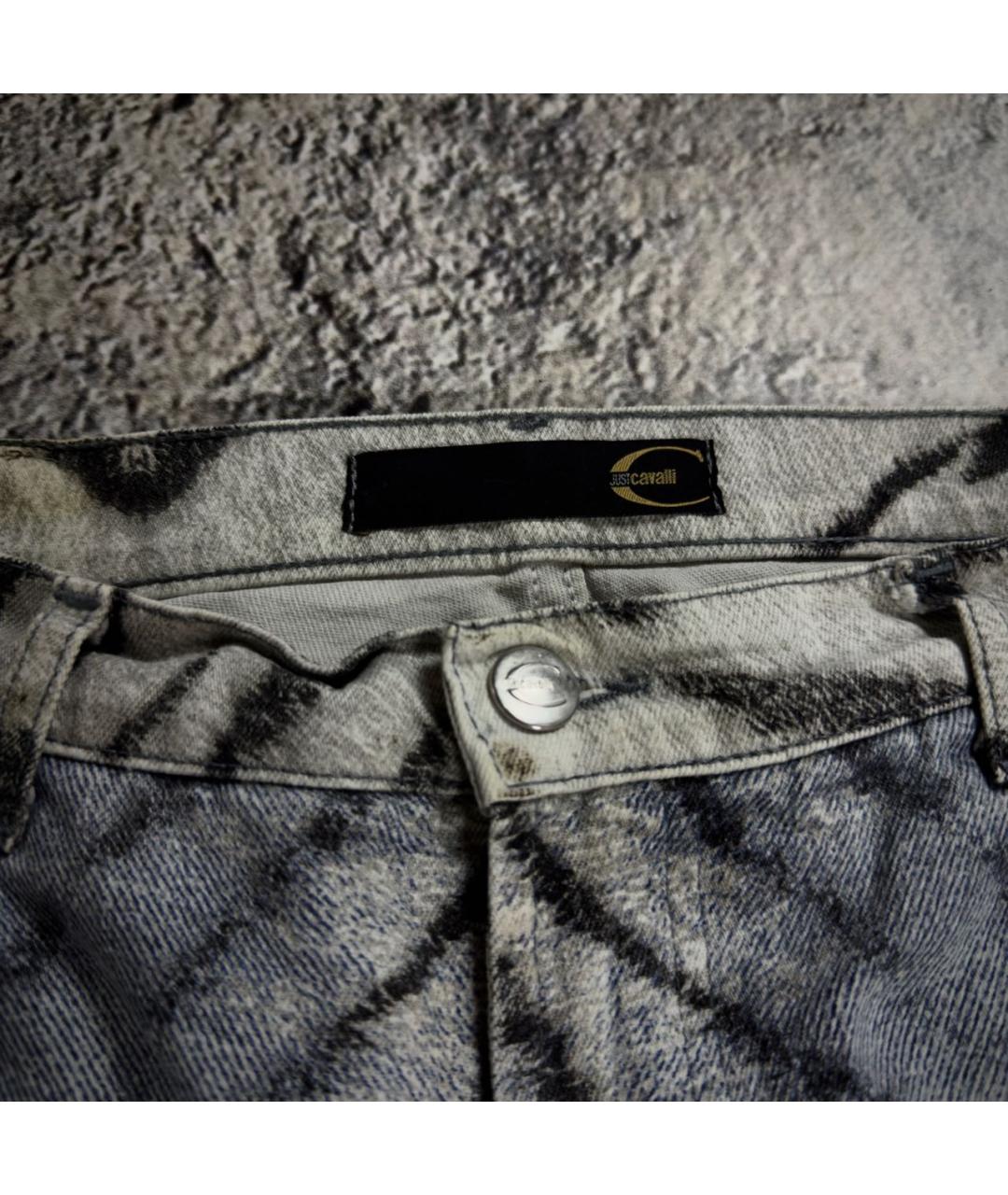 JUST CAVALLI Голубые хлопковые джинсы, фото 3