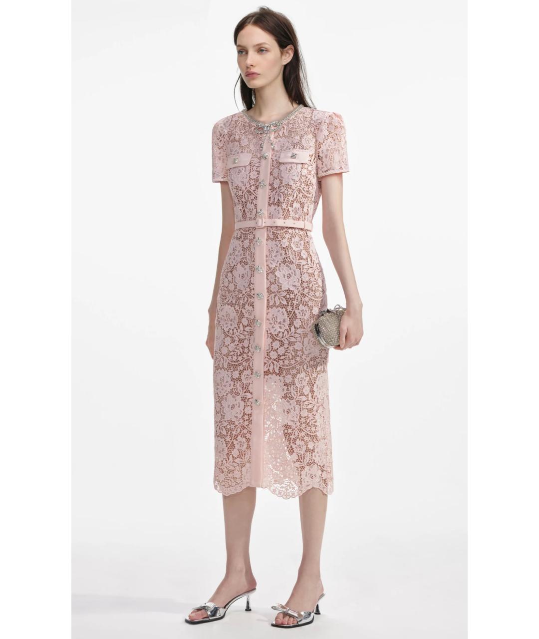 SELF-PORTRAIT Розовое коктейльное платье, фото 3