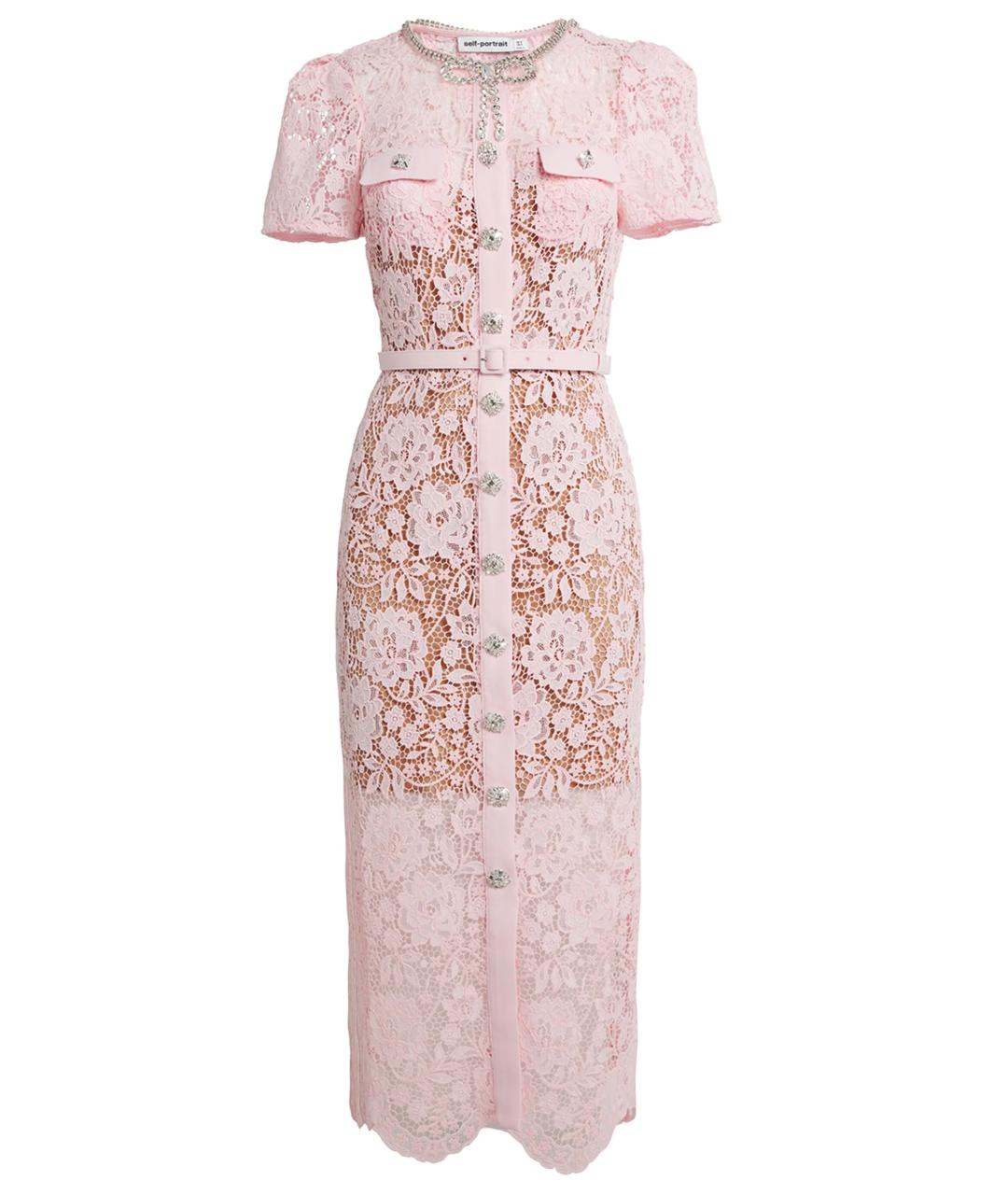 SELF-PORTRAIT Розовое коктейльное платье, фото 1