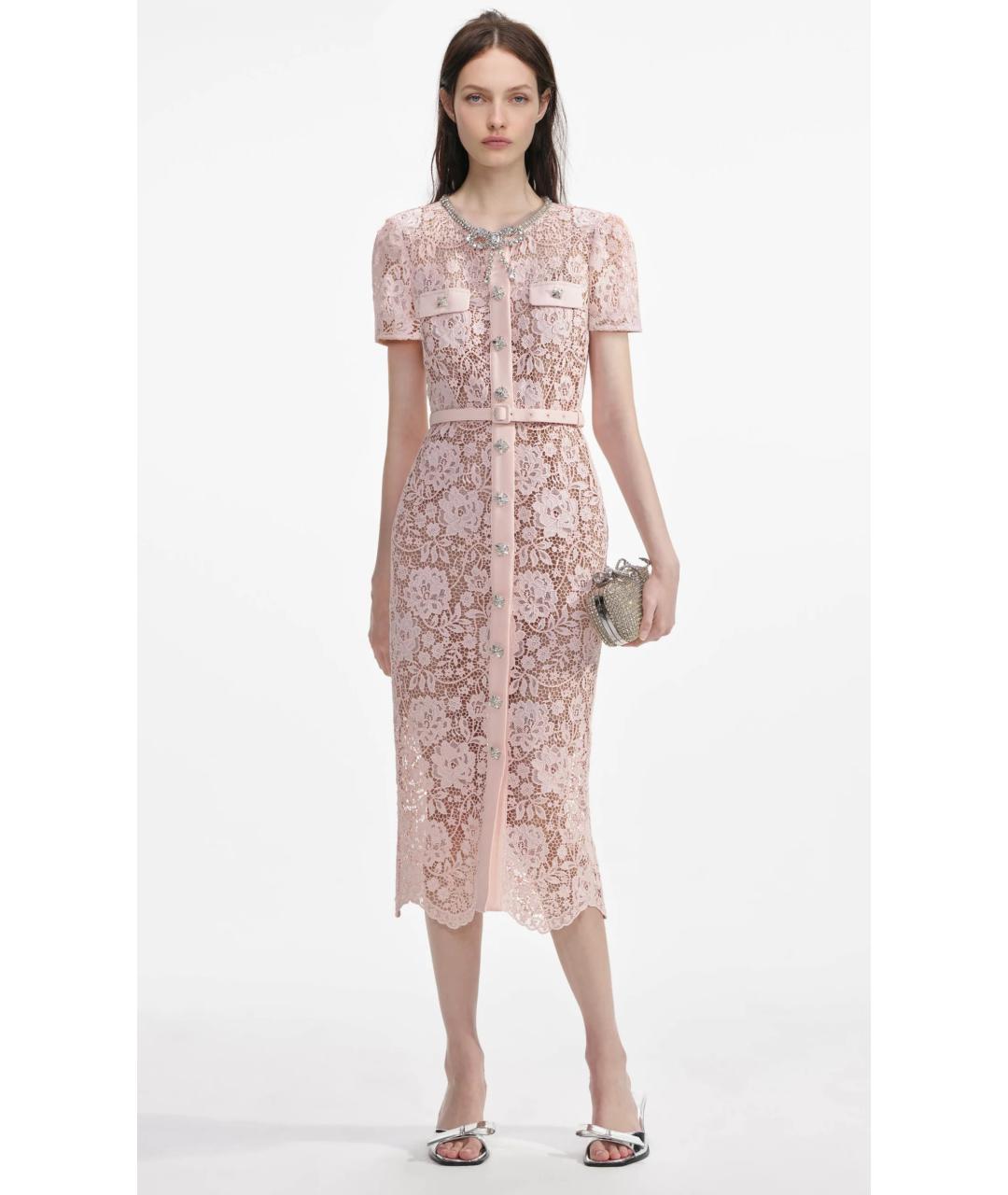 SELF-PORTRAIT Розовое коктейльное платье, фото 2