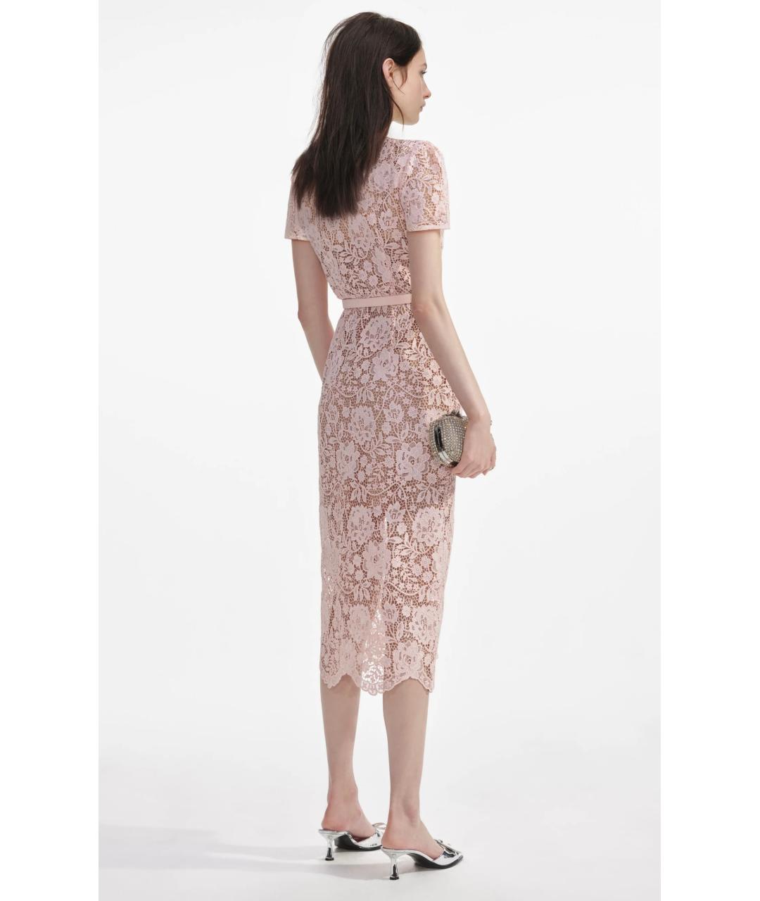 SELF-PORTRAIT Розовое коктейльное платье, фото 4