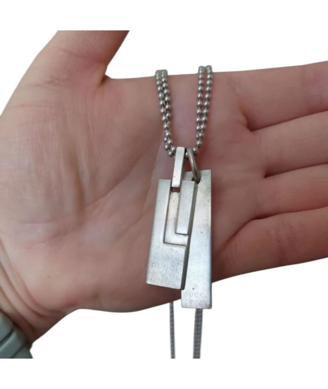 GUCCI Серебряная серебряная подвеска, фото 2