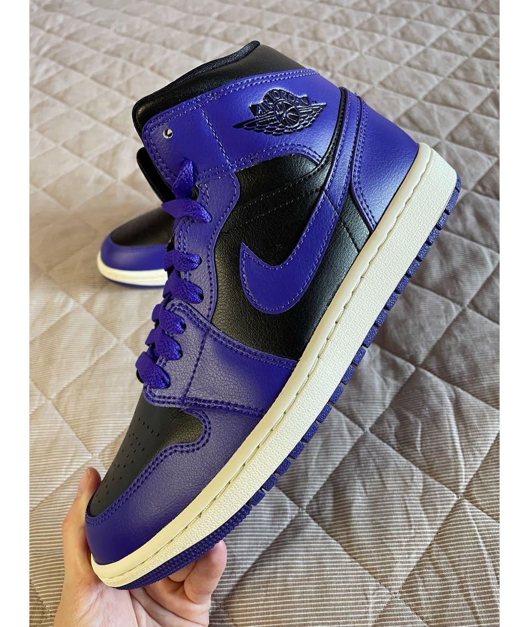 JORDAN Синие кожаные кроссовки, фото 6