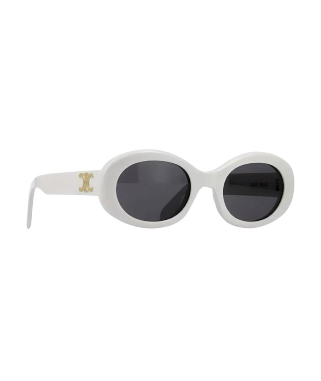 CELINE Белые пластиковые солнцезащитные очки, фото 1