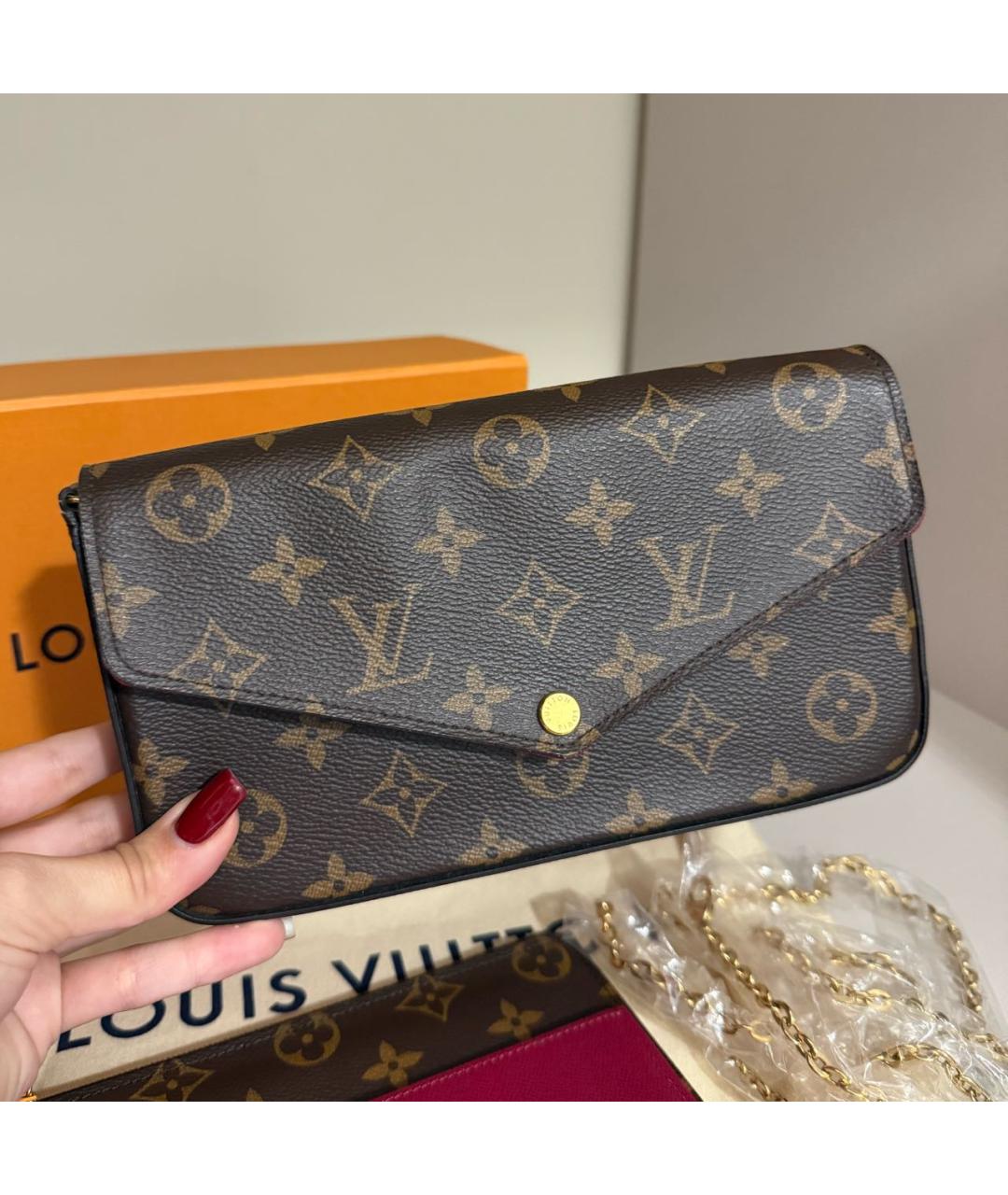 LOUIS VUITTON Коричневая сумка через плечо, фото 3