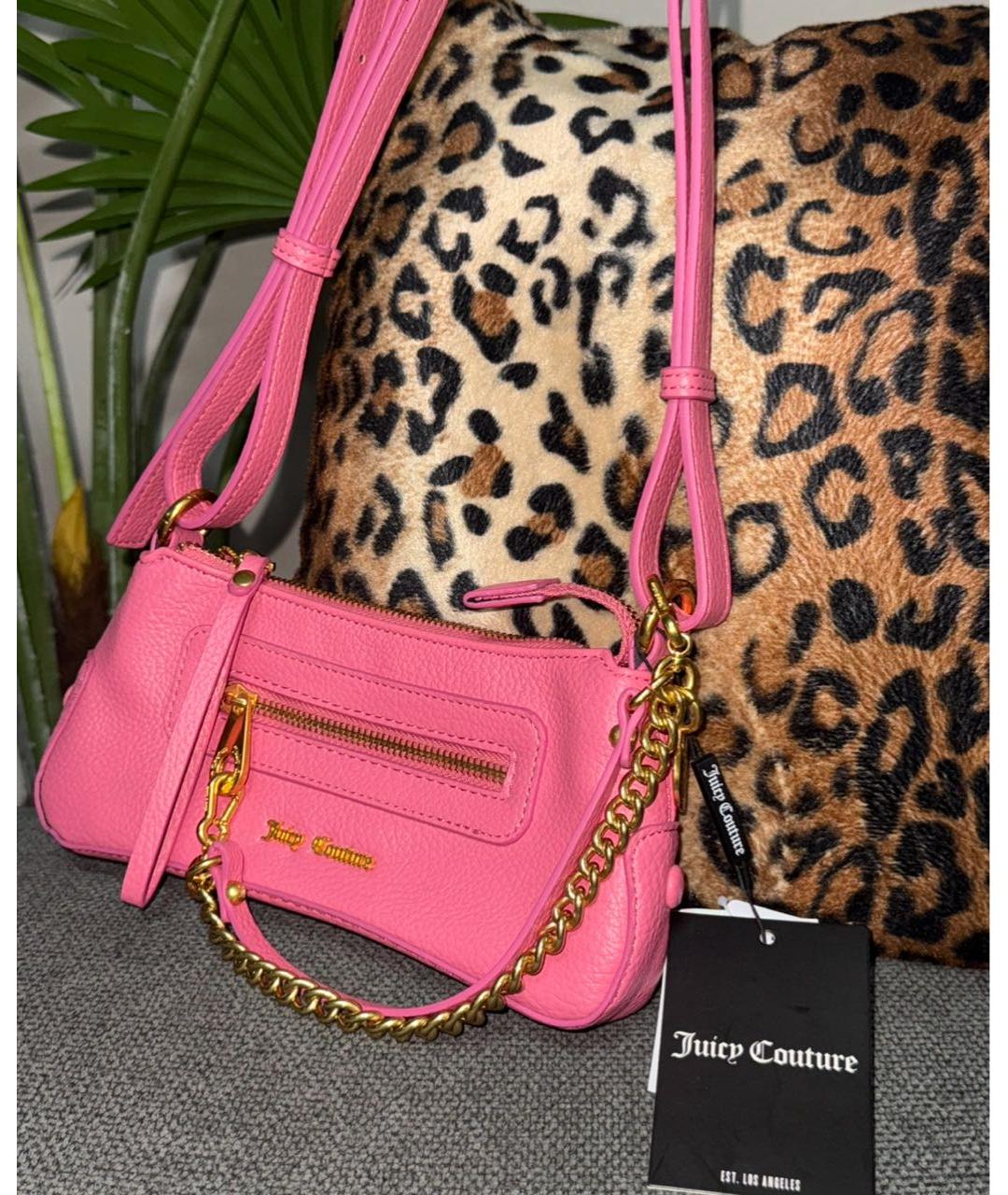 JUICY COUTURE Розовая сумка с короткими ручками из искусственной кожи, фото 2