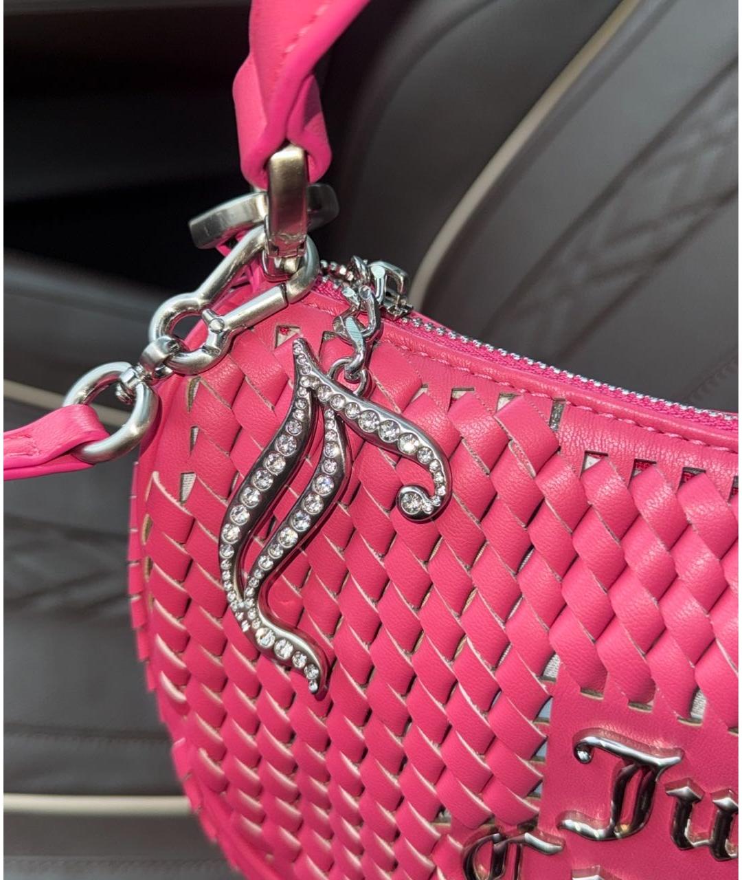 JUICY COUTURE Розовая сумка с короткими ручками из искусственной кожи, фото 2