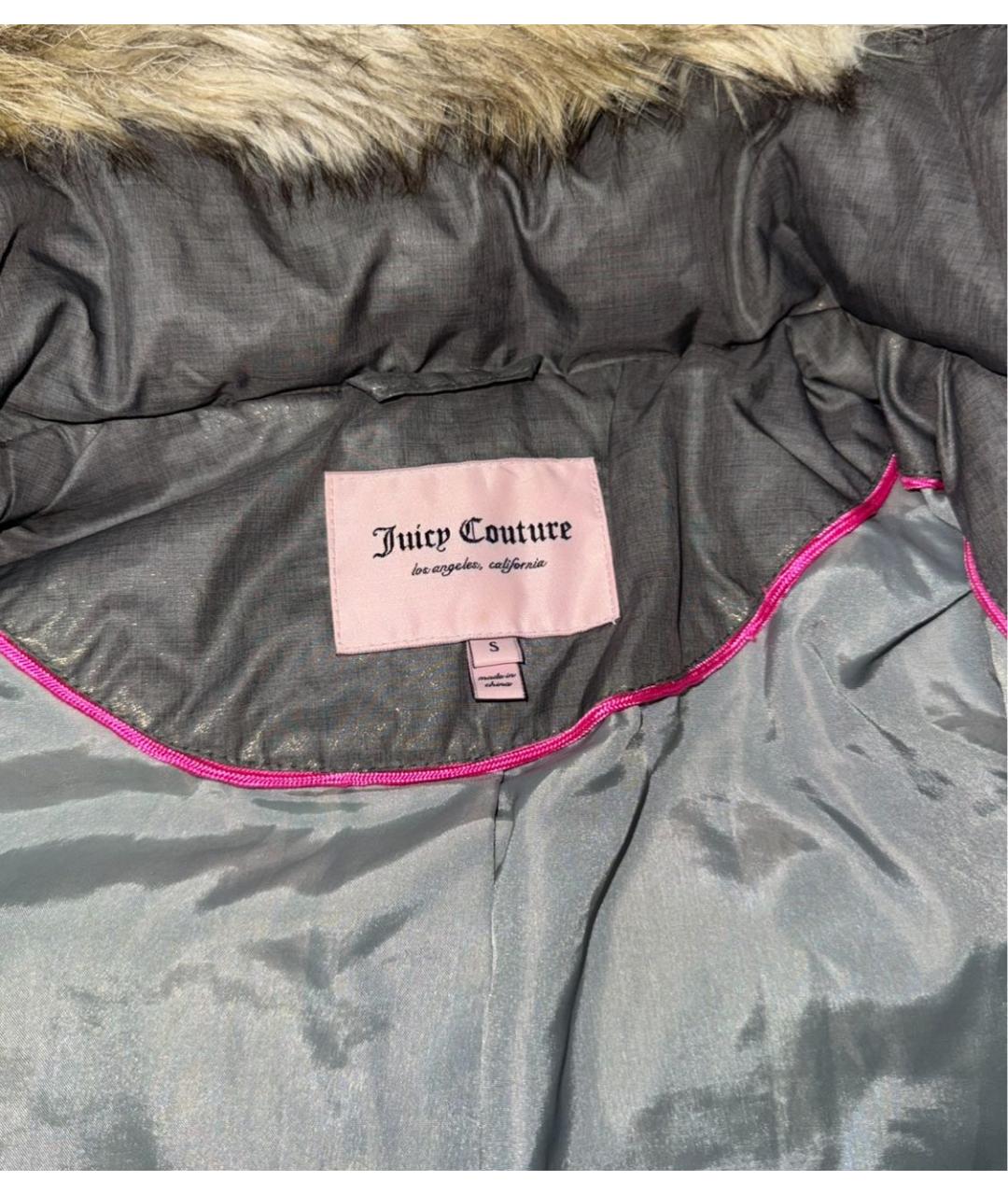 JUICY COUTURE Коричневая полиамидовая куртка, фото 3