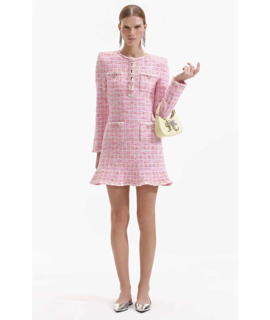 SELF-PORTRAIT Розовое коктейльное платье, фото 7