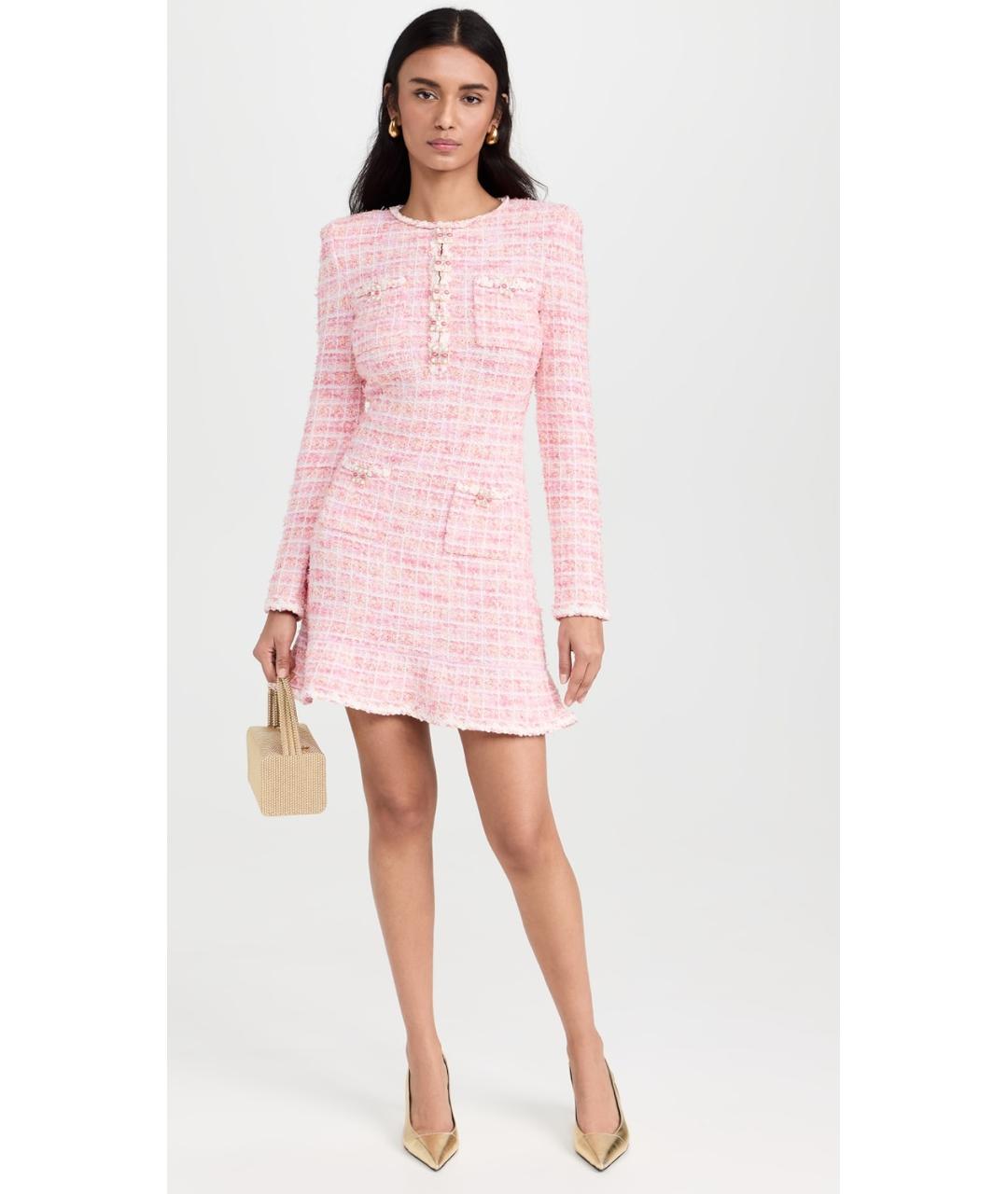 SELF-PORTRAIT Розовое коктейльное платье, фото 5