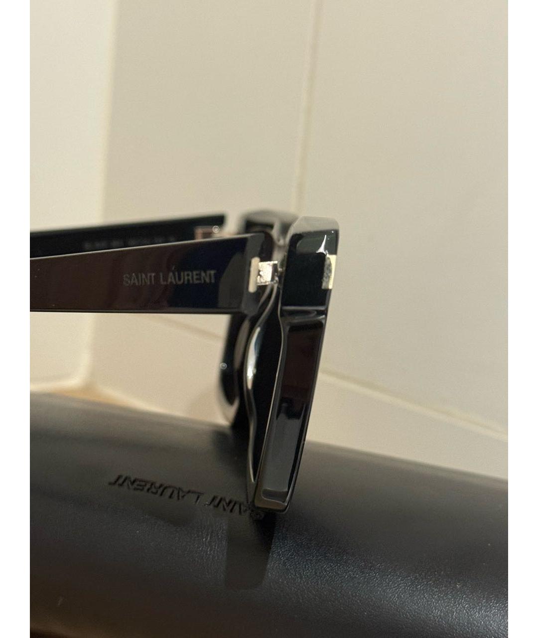 SAINT LAURENT Черные пластиковые солнцезащитные очки, фото 3
