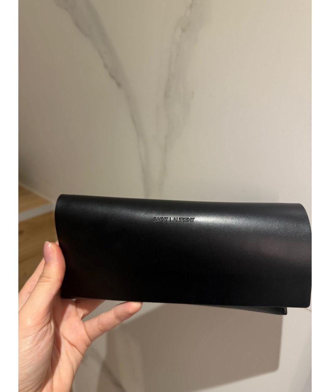 SAINT LAURENT Черные пластиковые солнцезащитные очки, фото 4