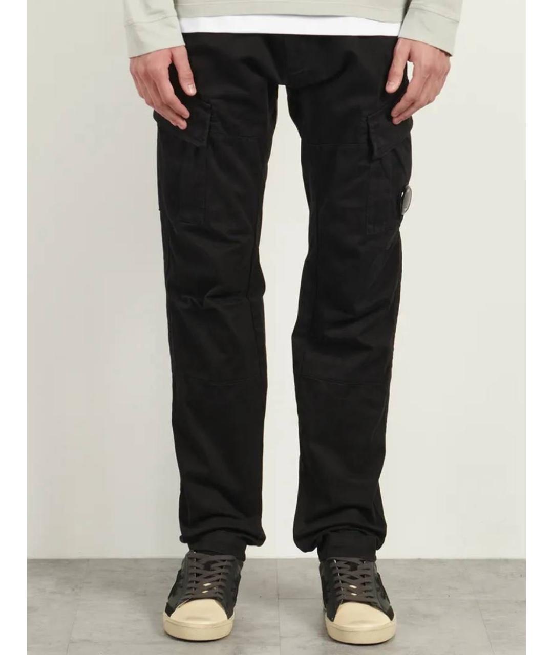 CP COMPANY Черные хлопковые повседневные брюки, фото 2