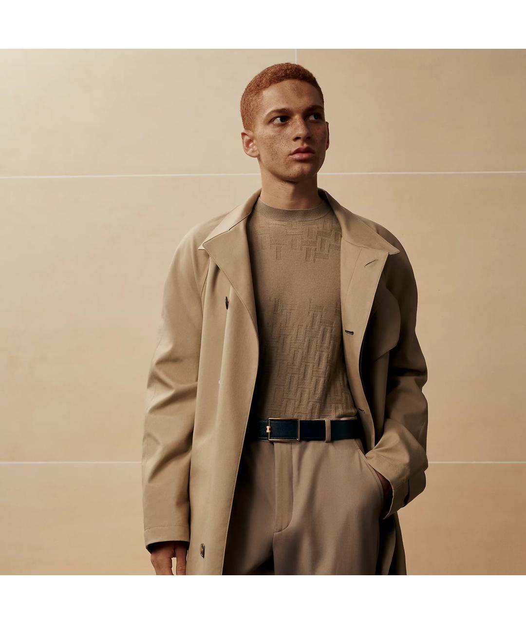 HERMES Черный кожаный ремень, фото 3