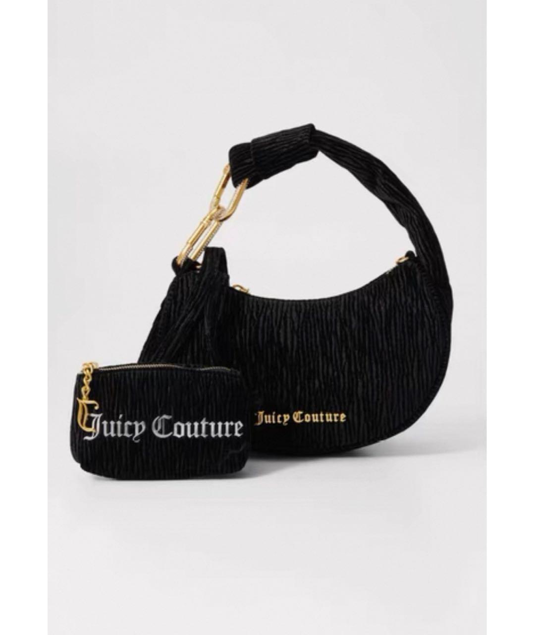 JUICY COUTURE Черная тканевая сумка с короткими ручками, фото 5