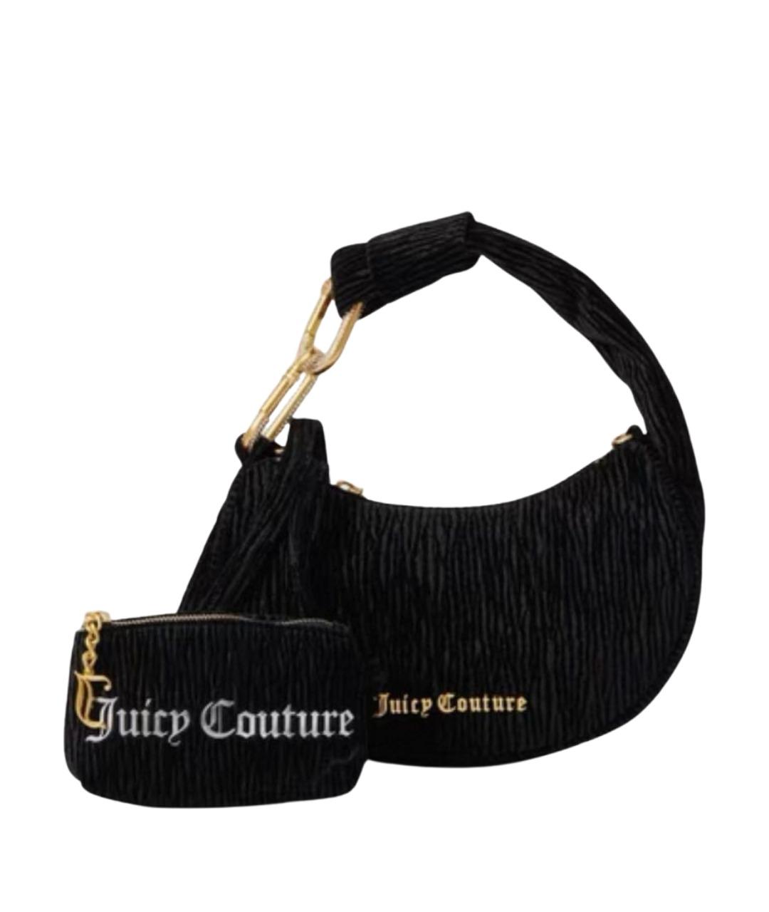 JUICY COUTURE Черная тканевая сумка с короткими ручками, фото 1