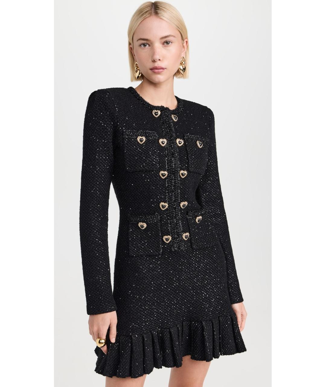 SELF-PORTRAIT Черное коктейльное платье, фото 7