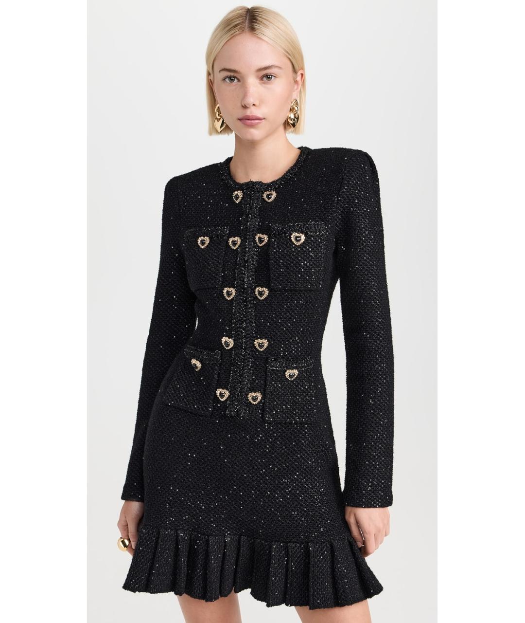 SELF-PORTRAIT Черное коктейльное платье, фото 6