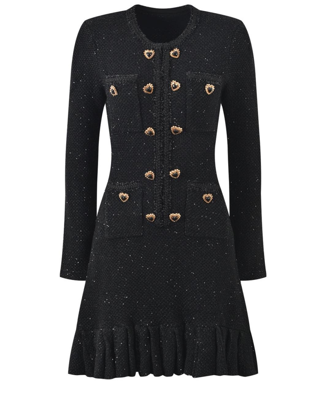 SELF-PORTRAIT Черное коктейльное платье, фото 1