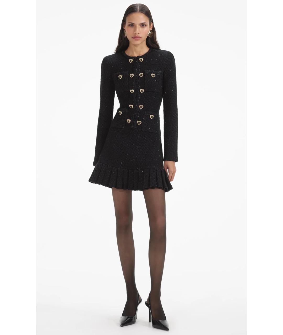 SELF-PORTRAIT Черное коктейльное платье, фото 2