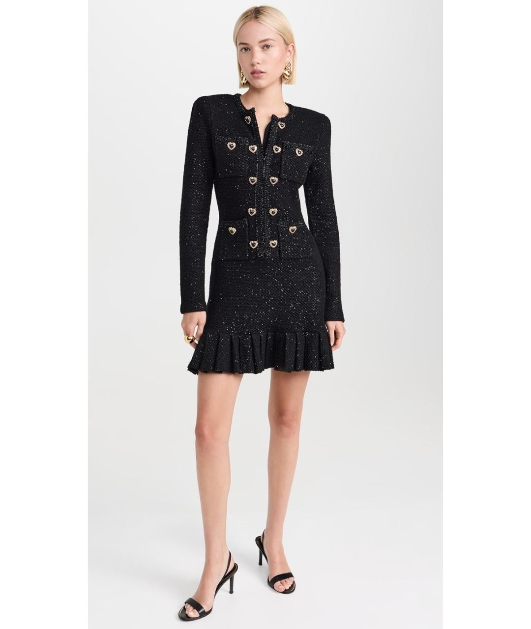 SELF-PORTRAIT Черное коктейльное платье, фото 5