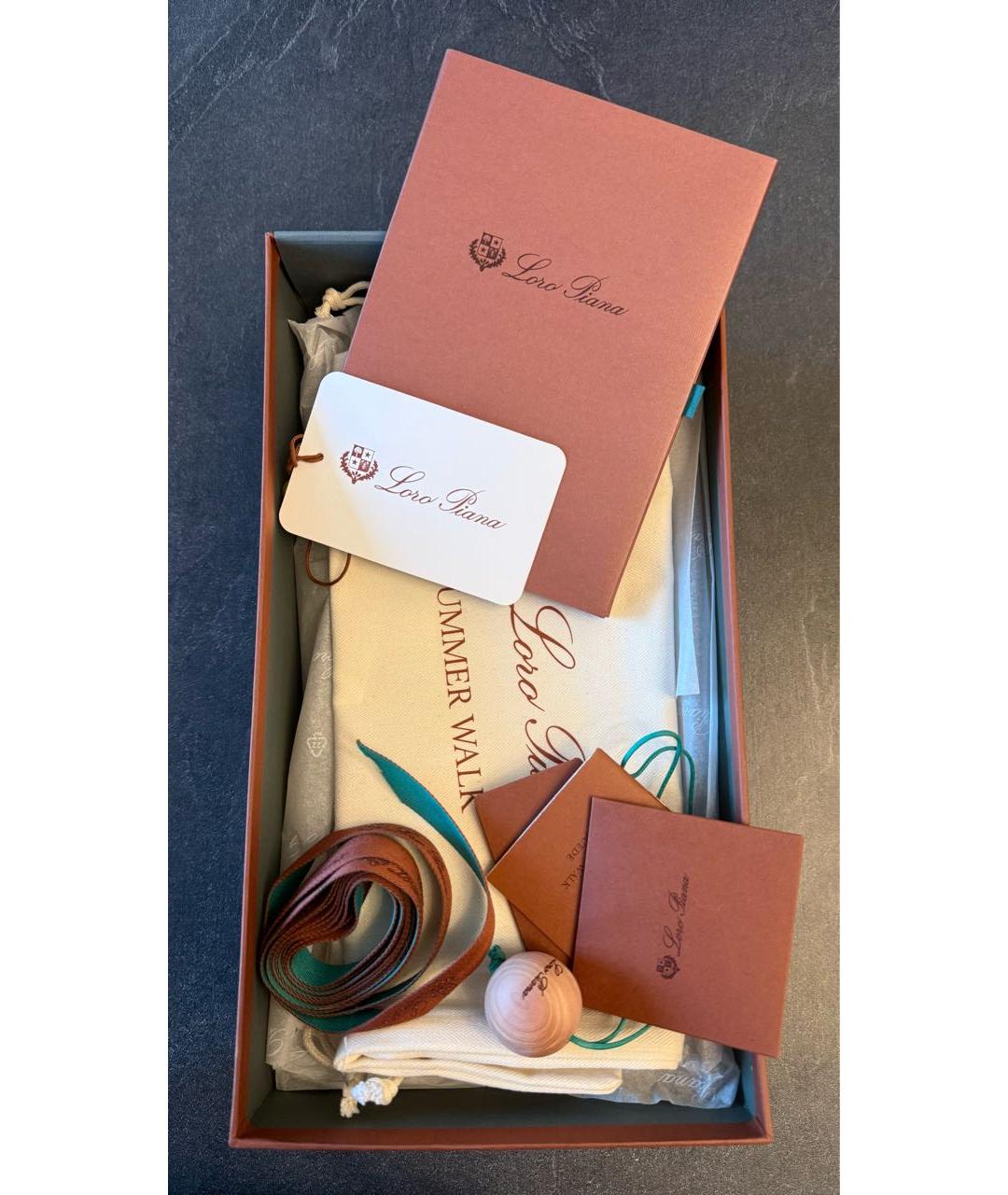 LORO PIANA Коричневые замшевые лоферы, фото 7