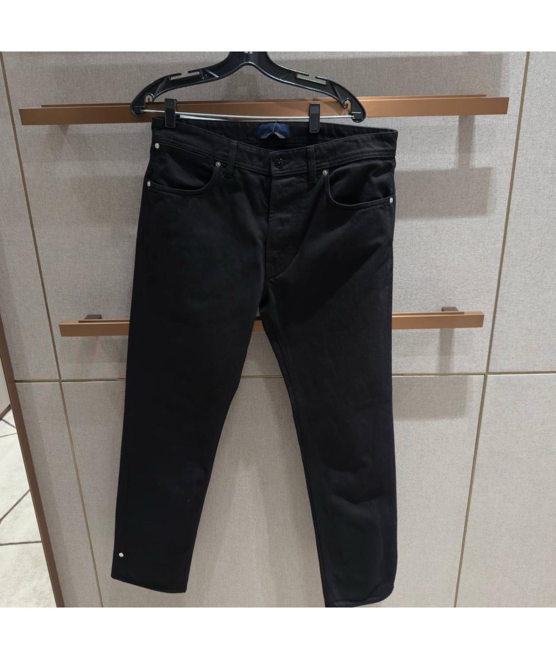 STONE ISLAND Черные хлопковые прямые джинсы, фото 6