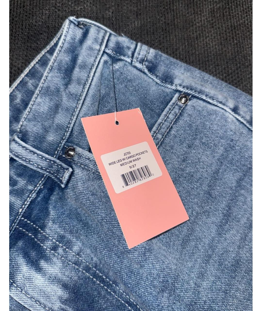 JUICY COUTURE Голубые прямые джинсы, фото 4