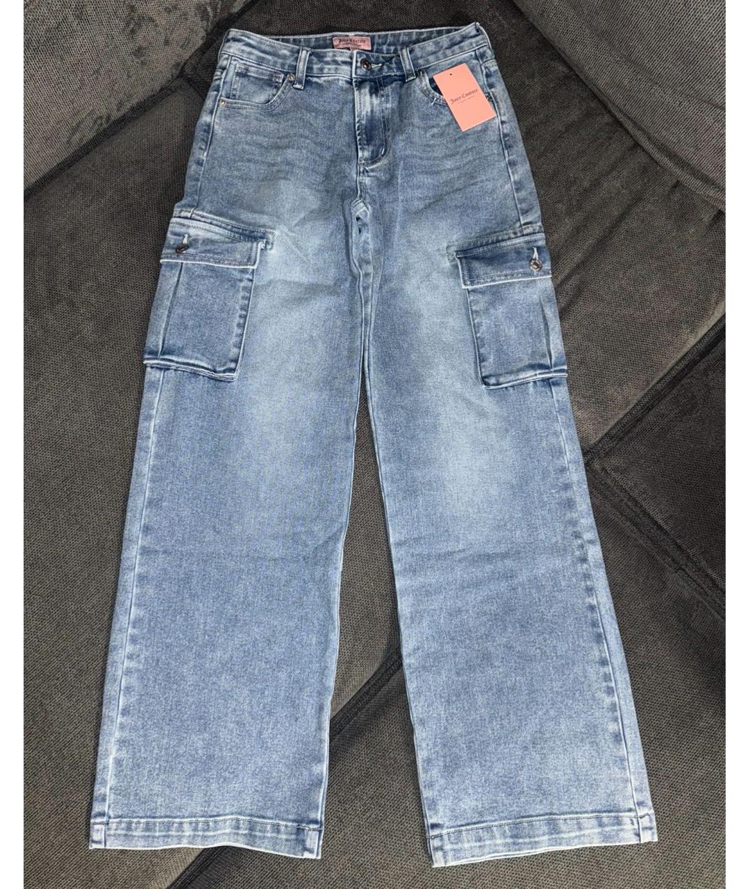 JUICY COUTURE Голубые прямые джинсы, фото 6