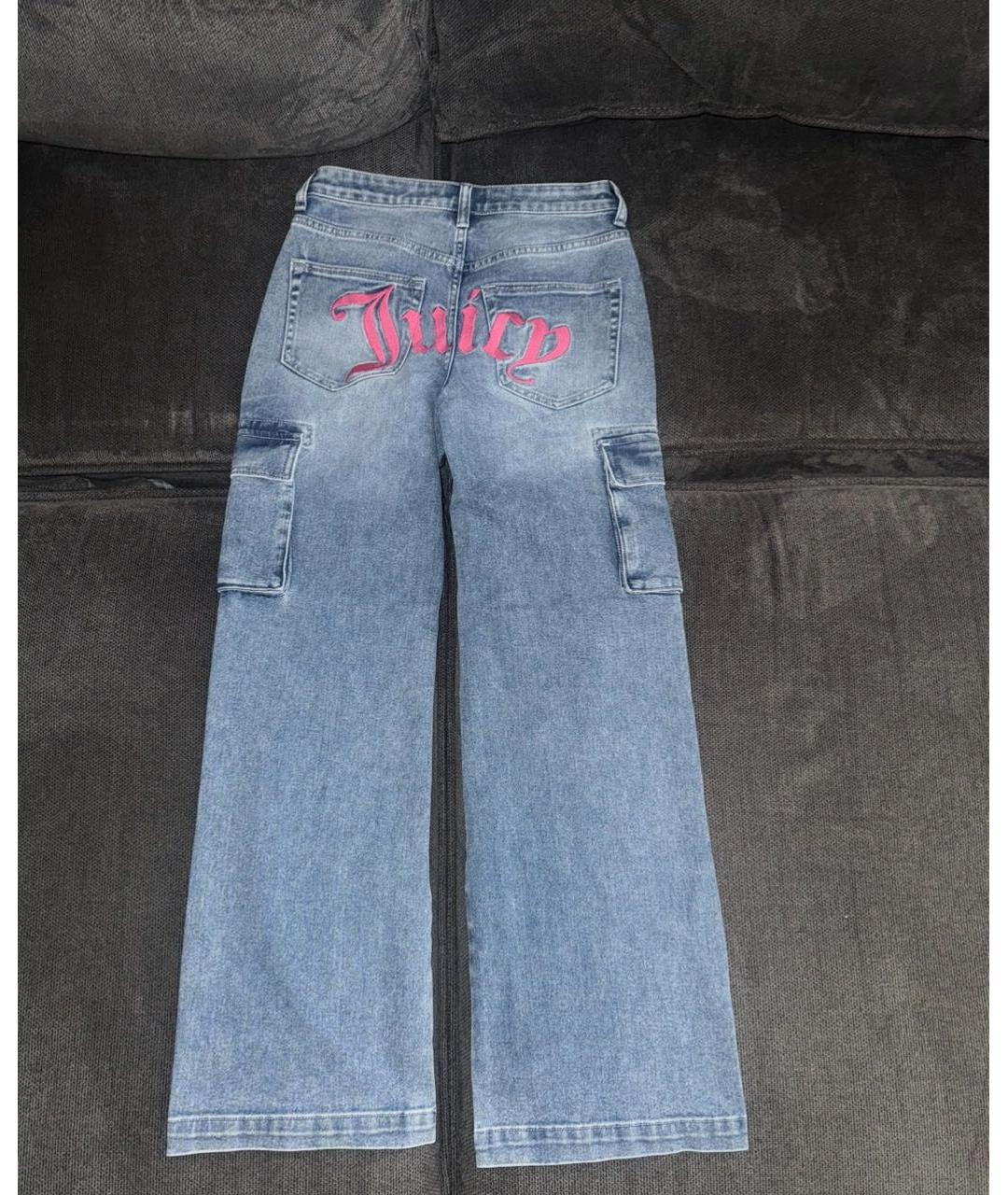 JUICY COUTURE Голубые прямые джинсы, фото 2