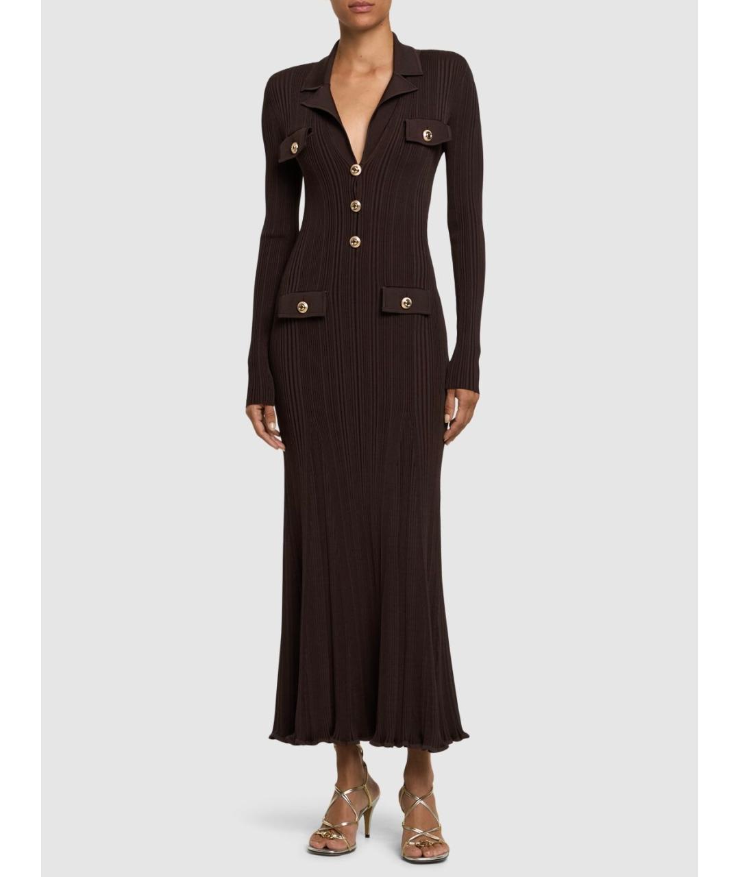 SELF-PORTRAIT Коричневое коктейльное платье, фото 9