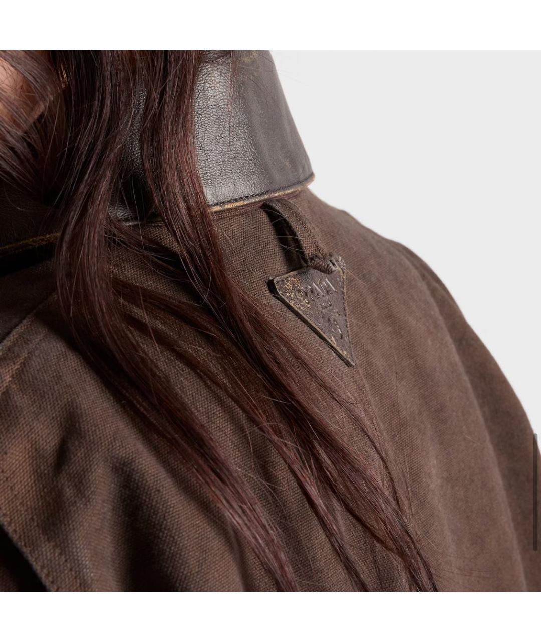 PRADA Коричневая хлопковая куртка, фото 4