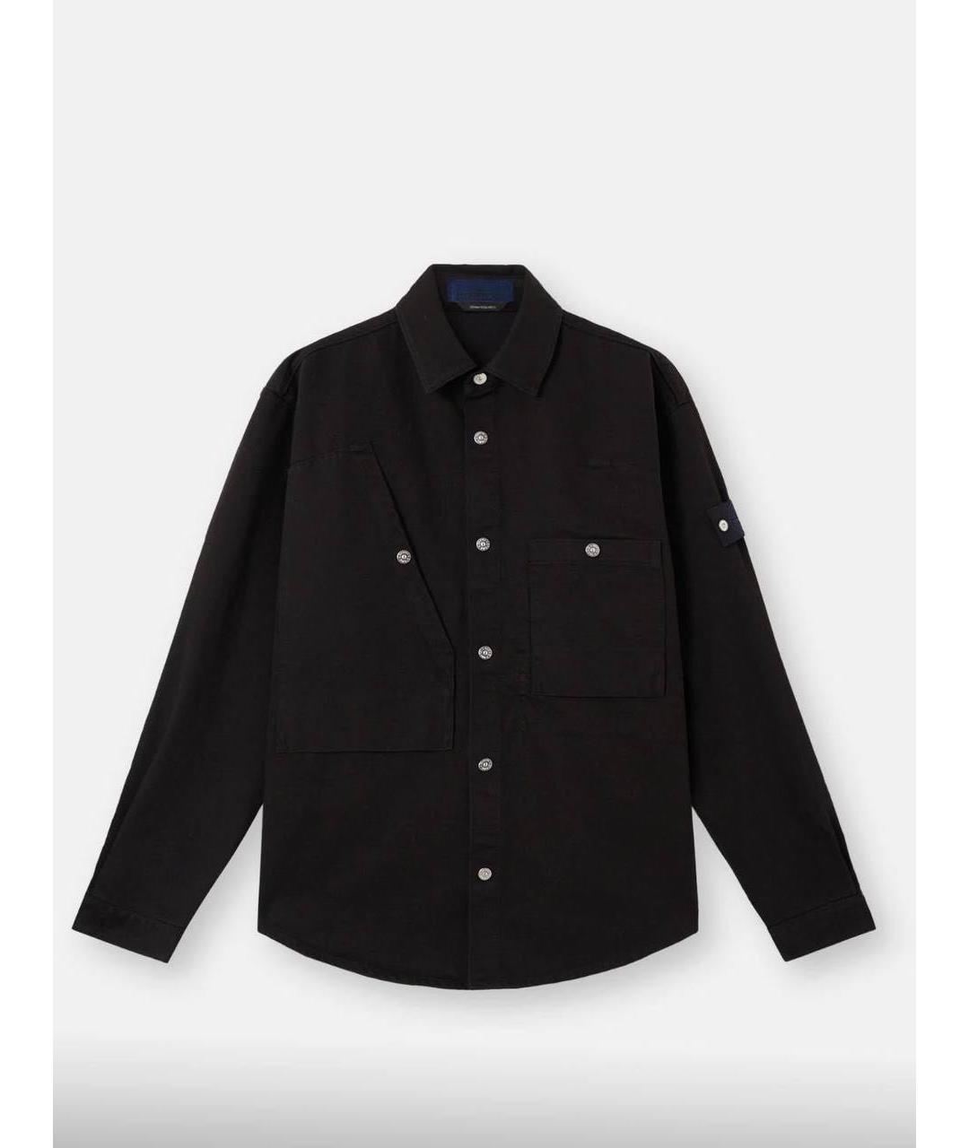 STONE ISLAND Черная хлопковая куртка, фото 6