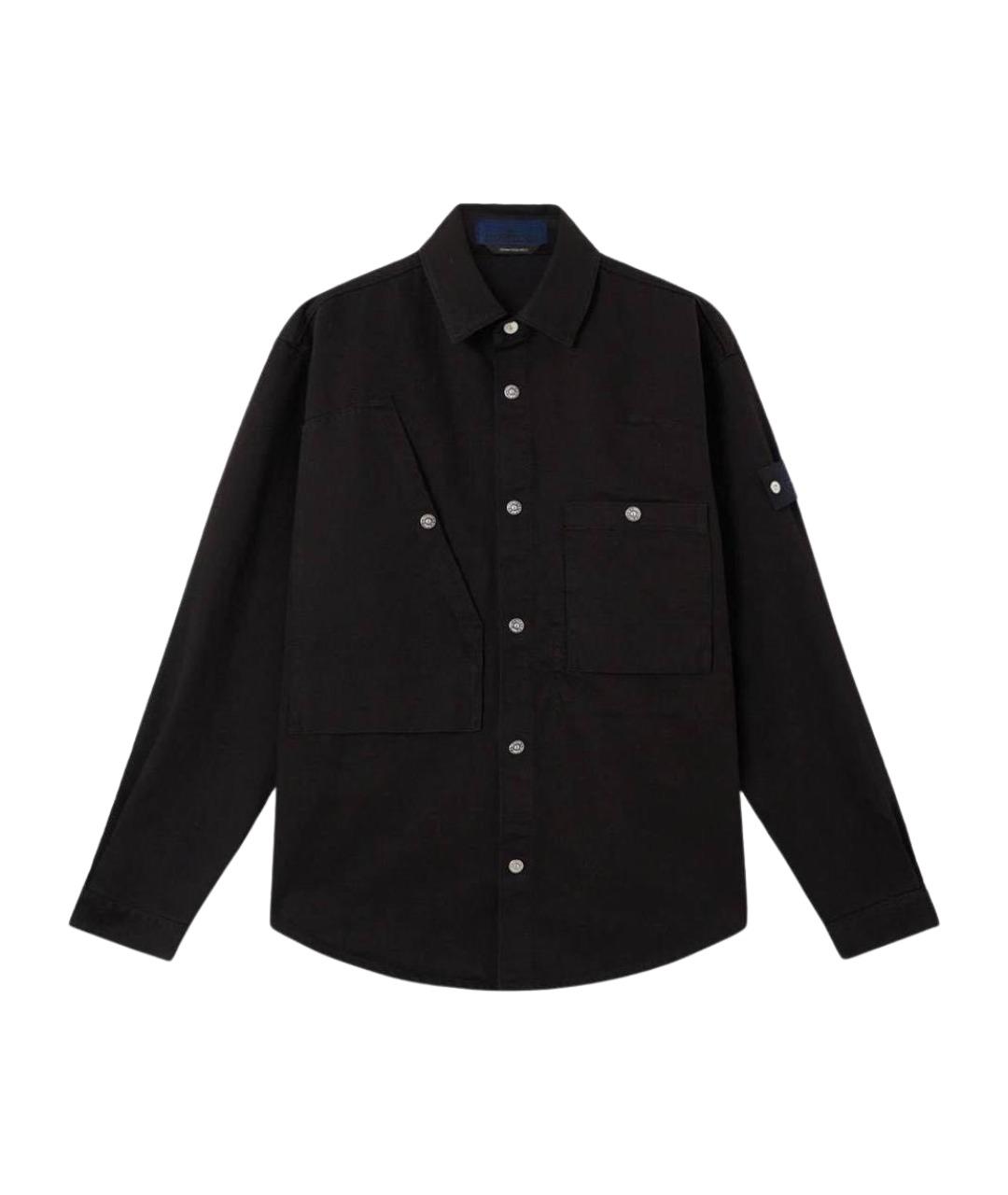 STONE ISLAND Черная хлопковая куртка, фото 1