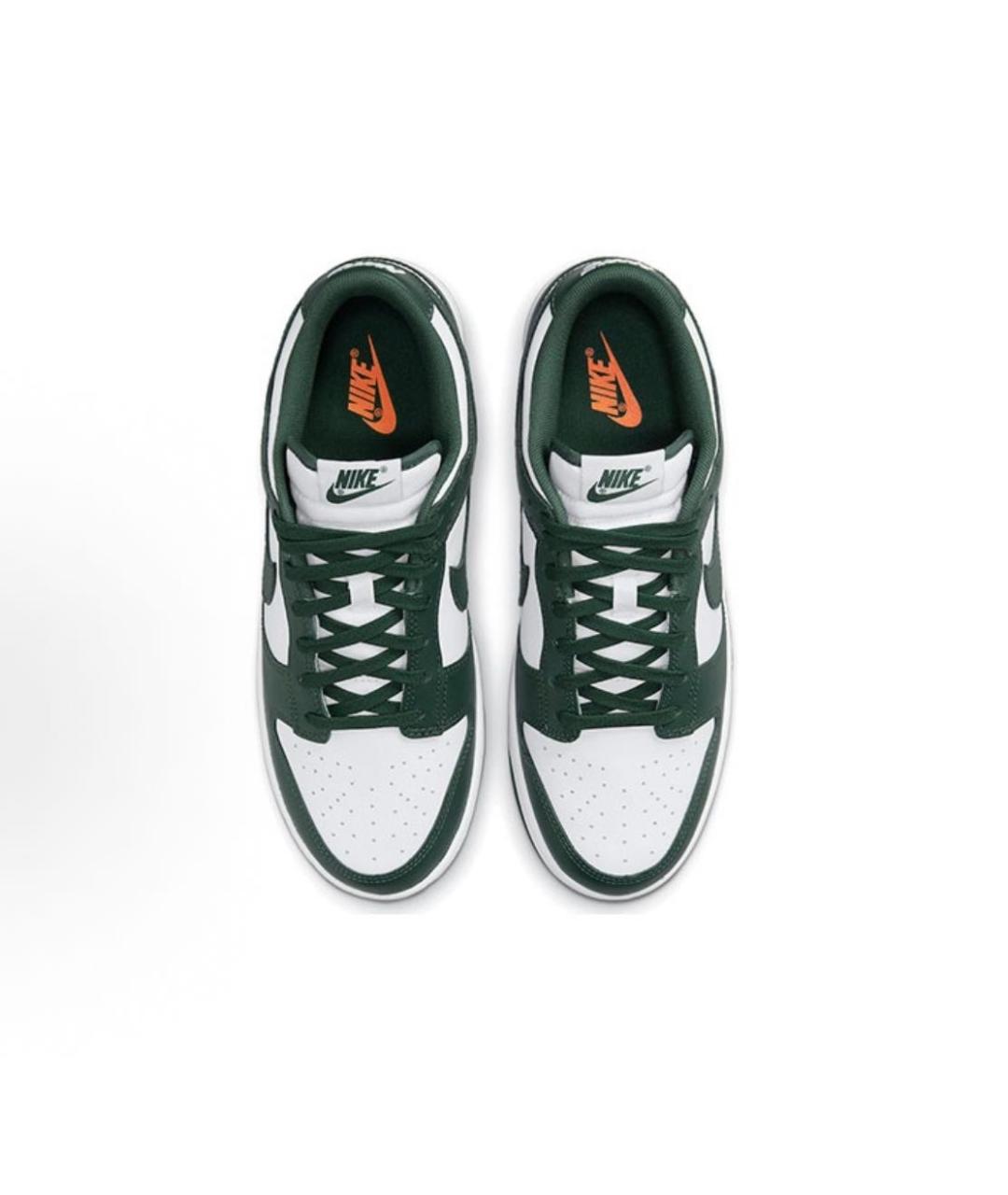 NIKE Зеленые кожаные низкие кроссовки / кеды, фото 3