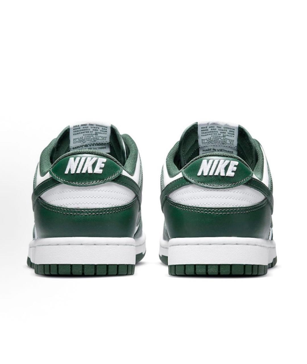 NIKE Зеленые кожаные низкие кроссовки / кеды, фото 4