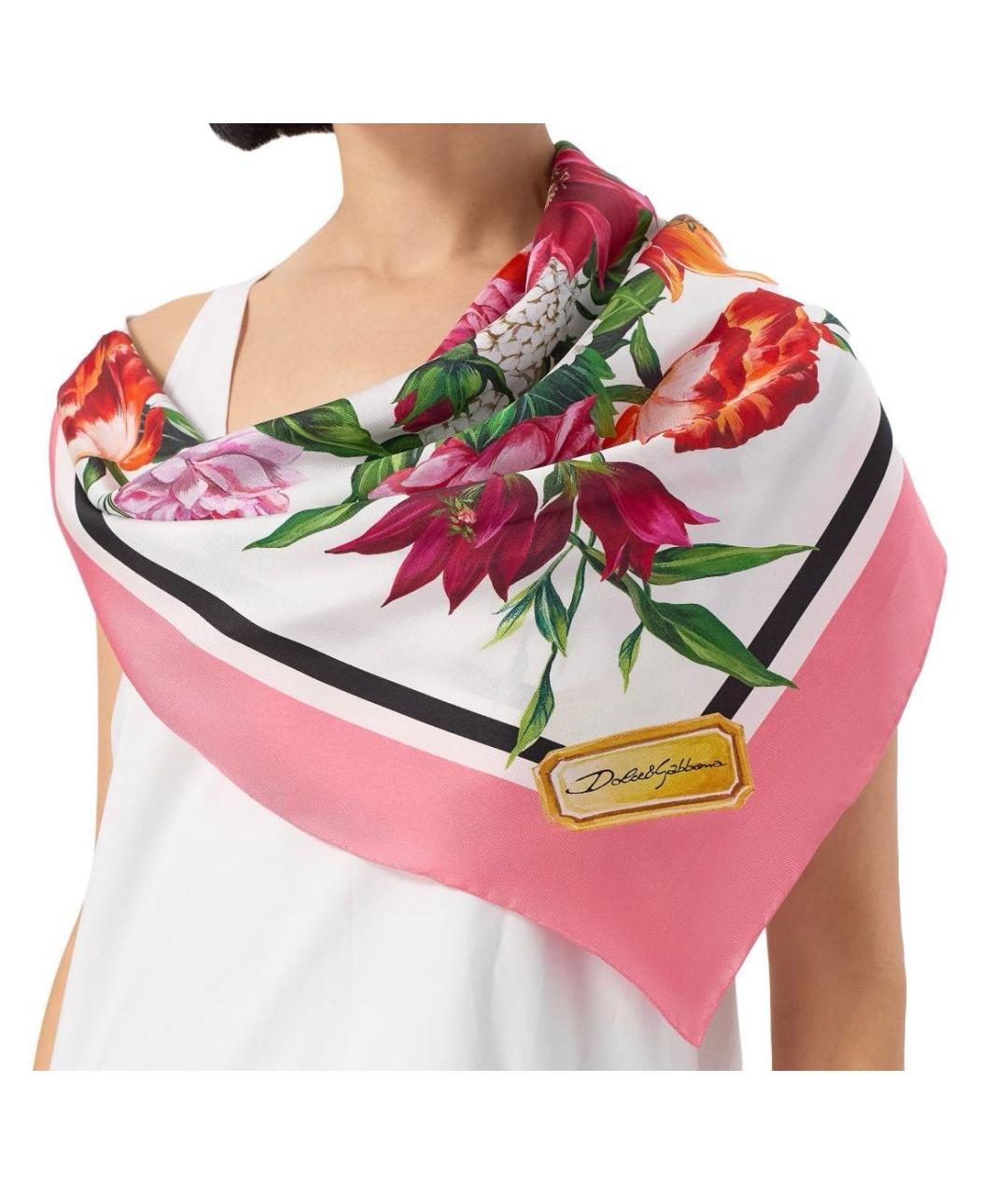 DOLCE&GABBANA Мульти шелковый платок, фото 2