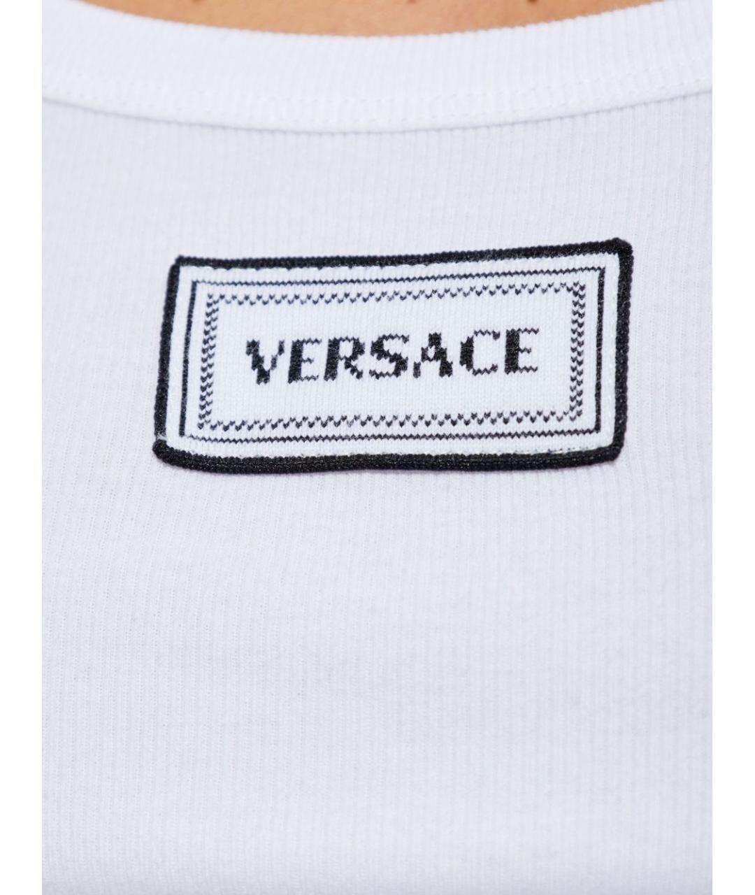 VERSACE Белая хлопковая майка, фото 2