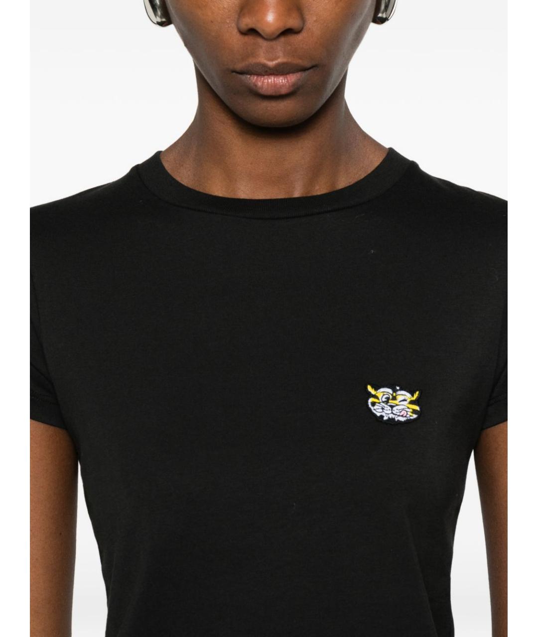 KENZO Черная хлопковая футболка, фото 3