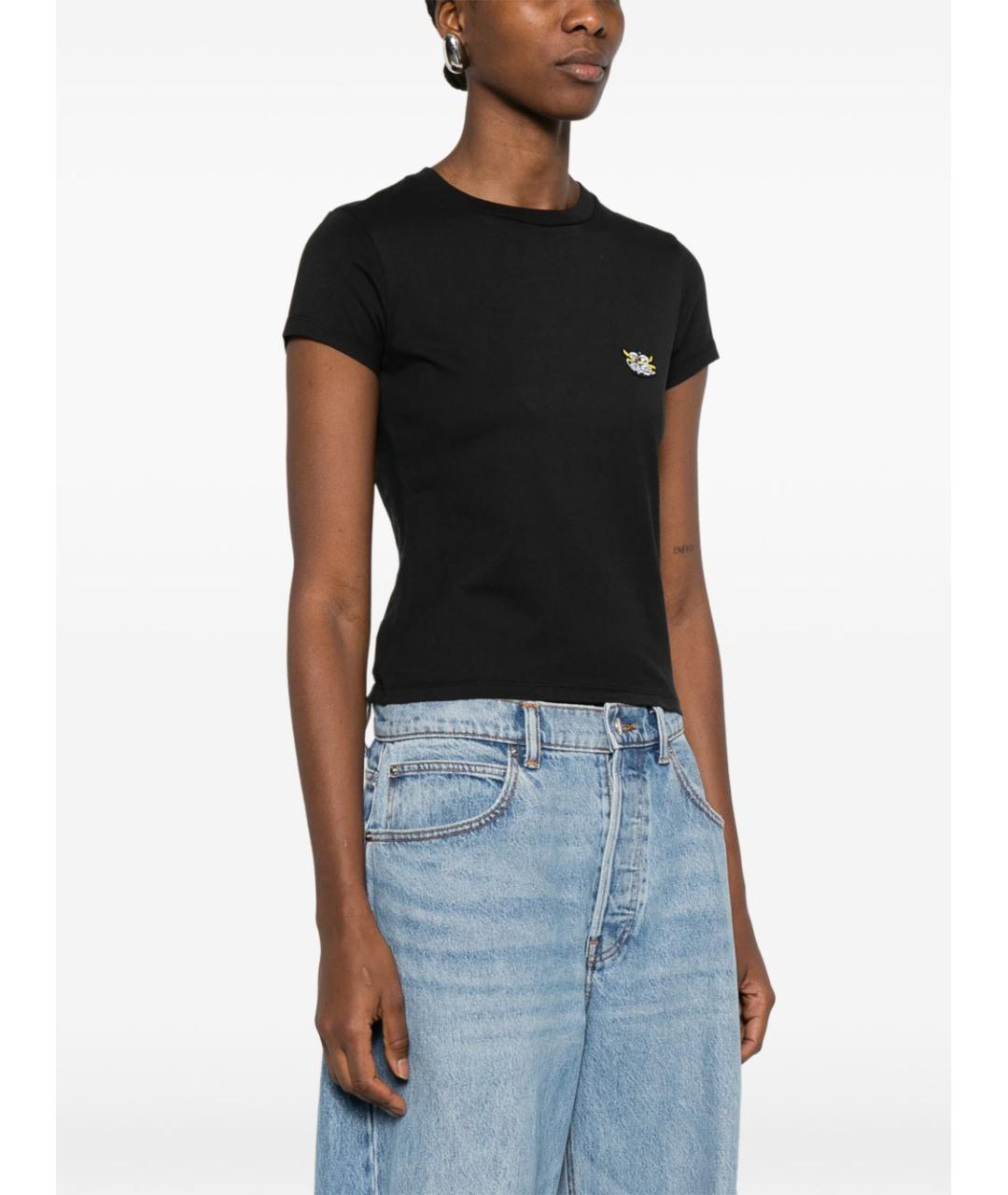 KENZO Черная хлопковая футболка, фото 5
