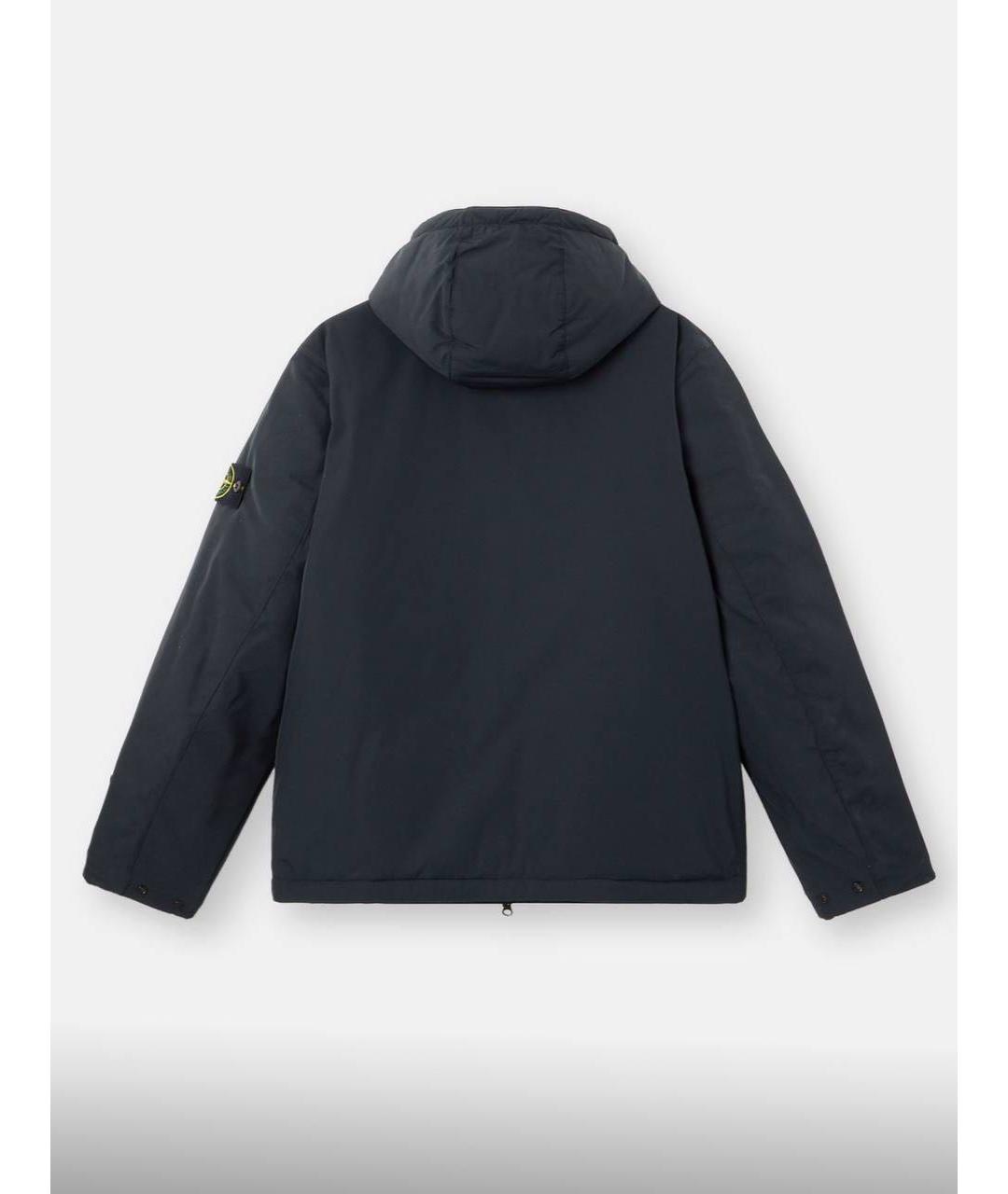 STONE ISLAND Черный полиамидовый пуховик, фото 2