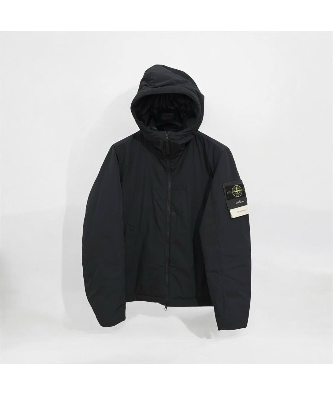 STONE ISLAND Черный полиамидовый пуховик, фото 6