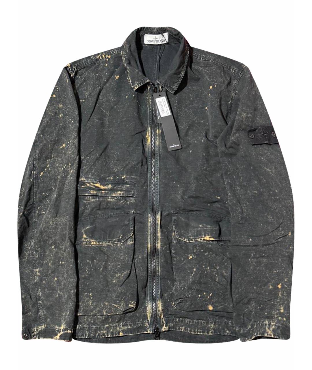 STONE ISLAND Черная хлопковая куртка, фото 1