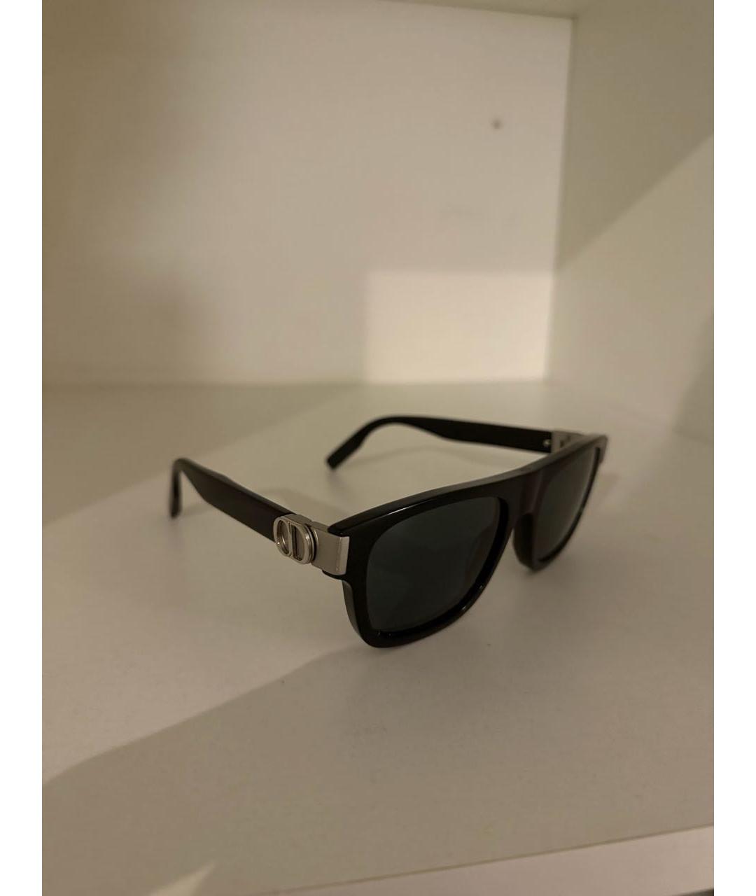CHRISTIAN DIOR Черные пластиковые солнцезащитные очки, фото 2