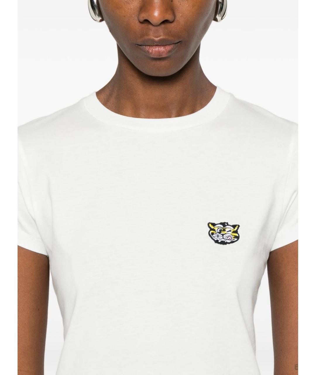 KENZO Белая хлопковая футболка, фото 3