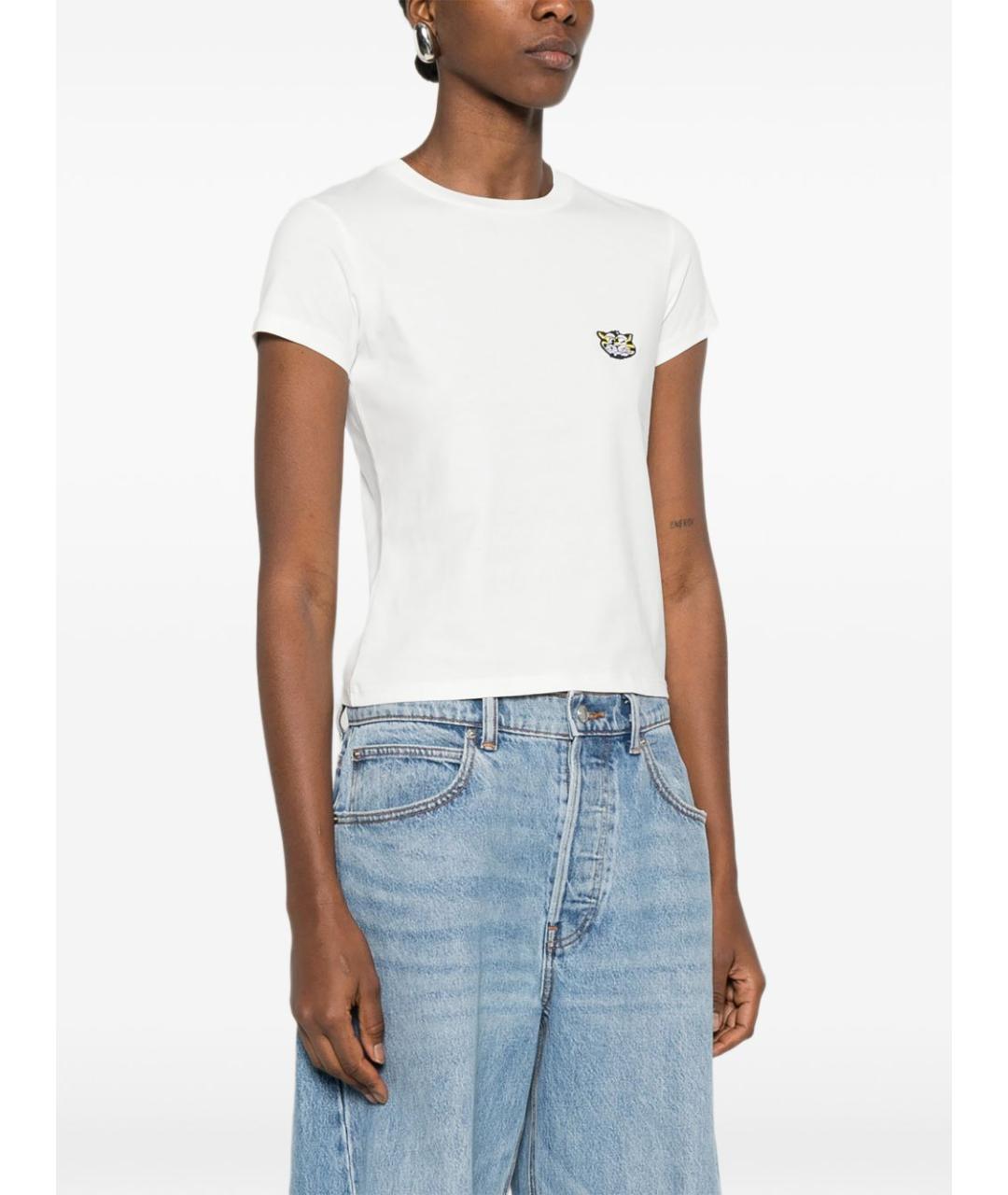 KENZO Белая хлопковая футболка, фото 4