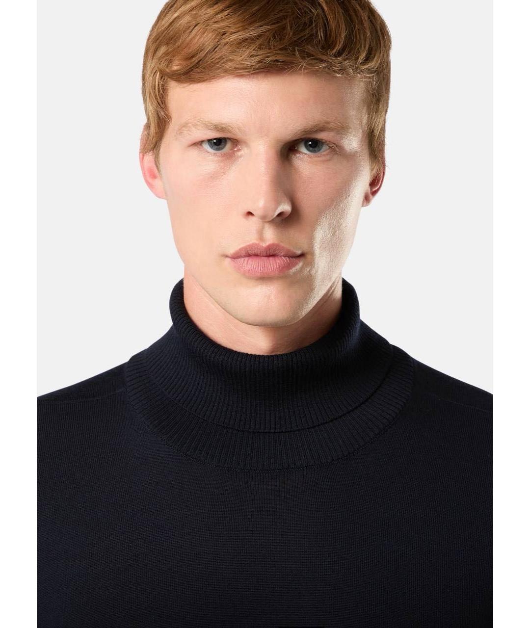 STONE ISLAND Темно-синий шерстяной джемпер / свитер, фото 5