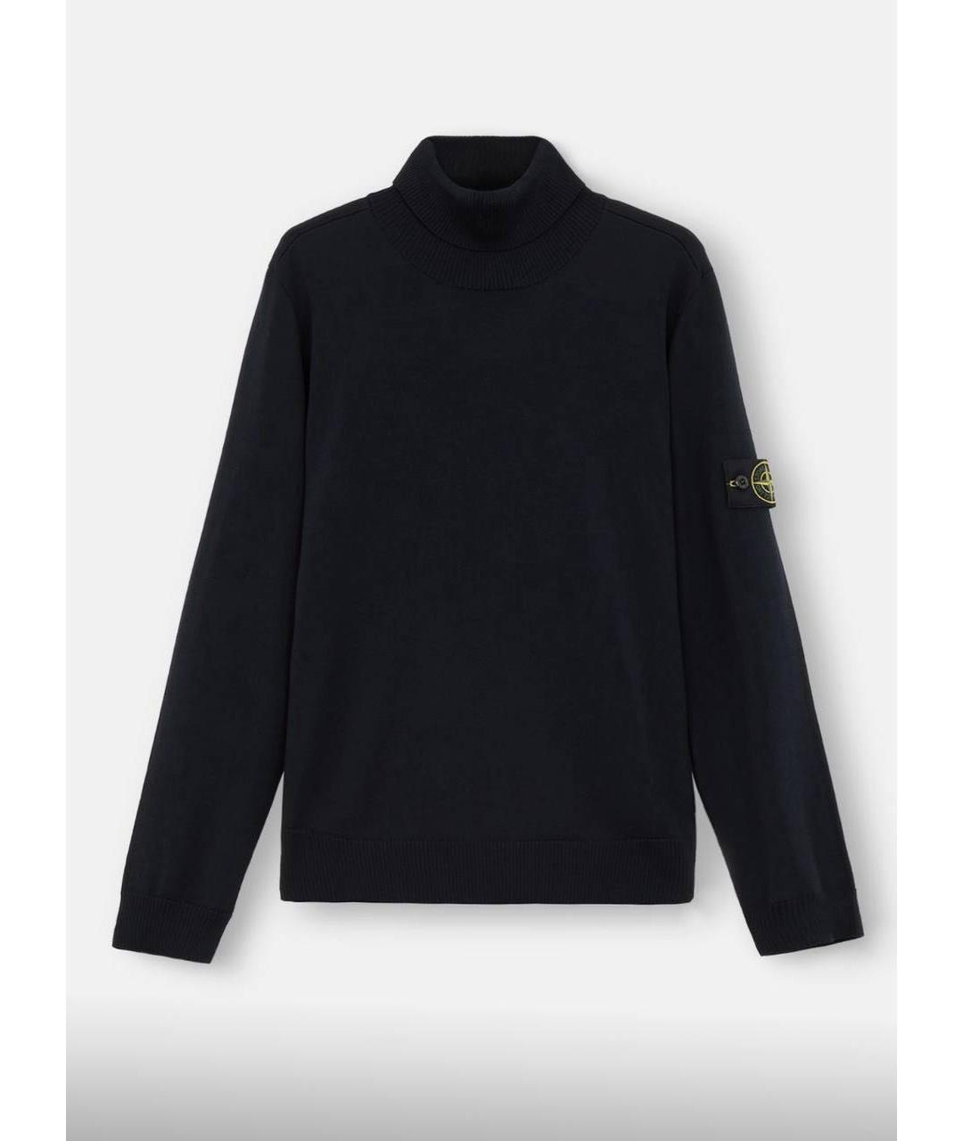 STONE ISLAND Темно-синий шерстяной джемпер / свитер, фото 7