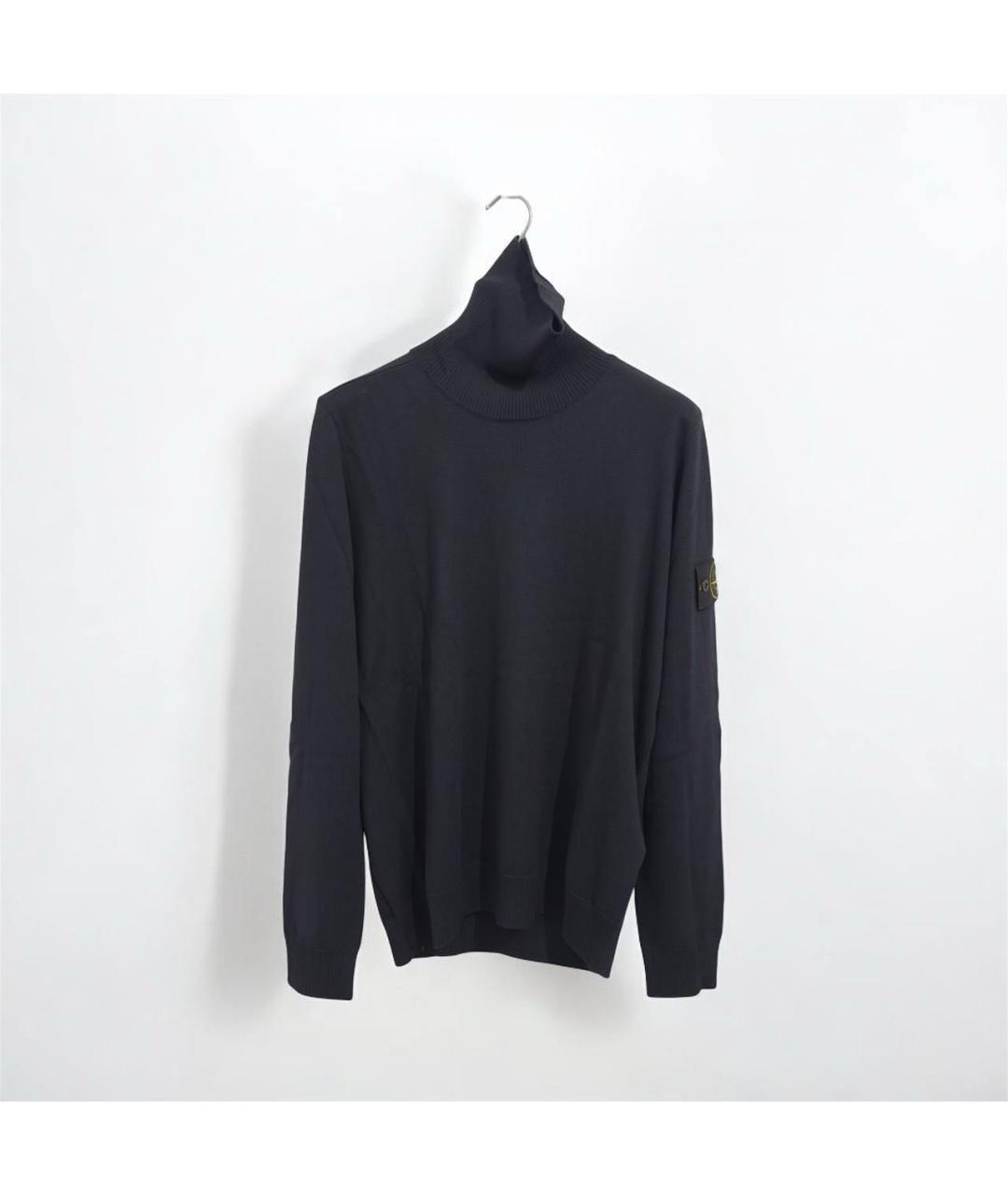 STONE ISLAND Темно-синий шерстяной джемпер / свитер, фото 6